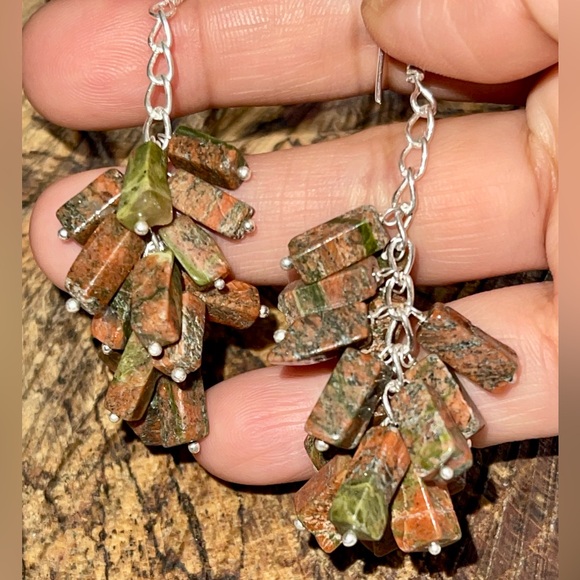 Epidotized Unakite Pendant 2 1/2” - Picture 3 of 13